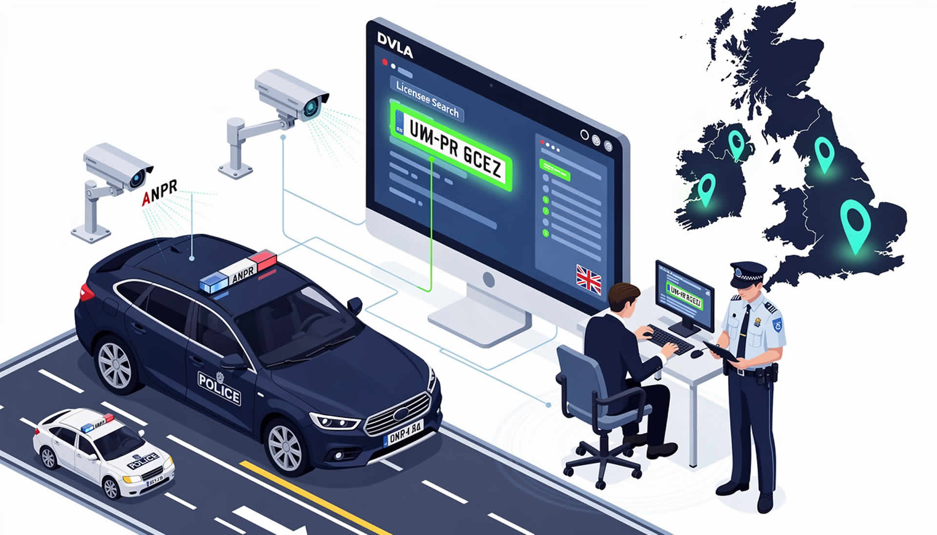 Car registration tracing in the UK